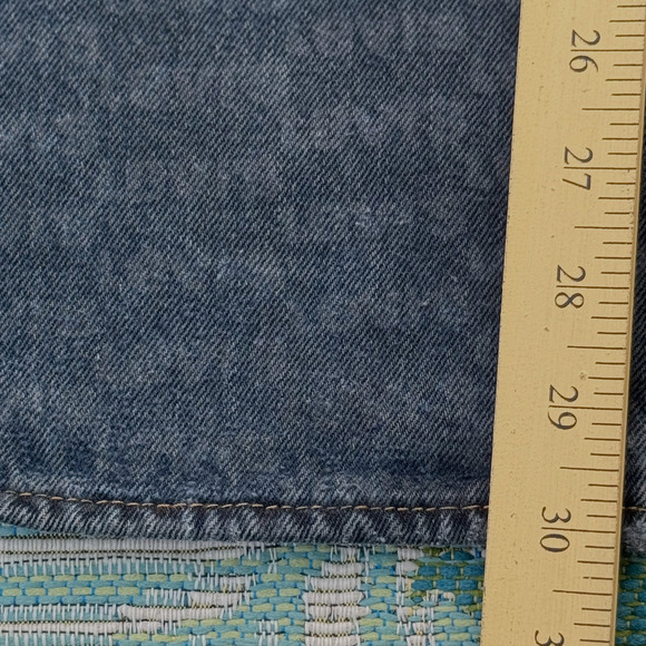 Levis Premium Banner Print Jeans Mens All Over Logo Graphic Blue 34x30 RARE - Picture 7 of 12